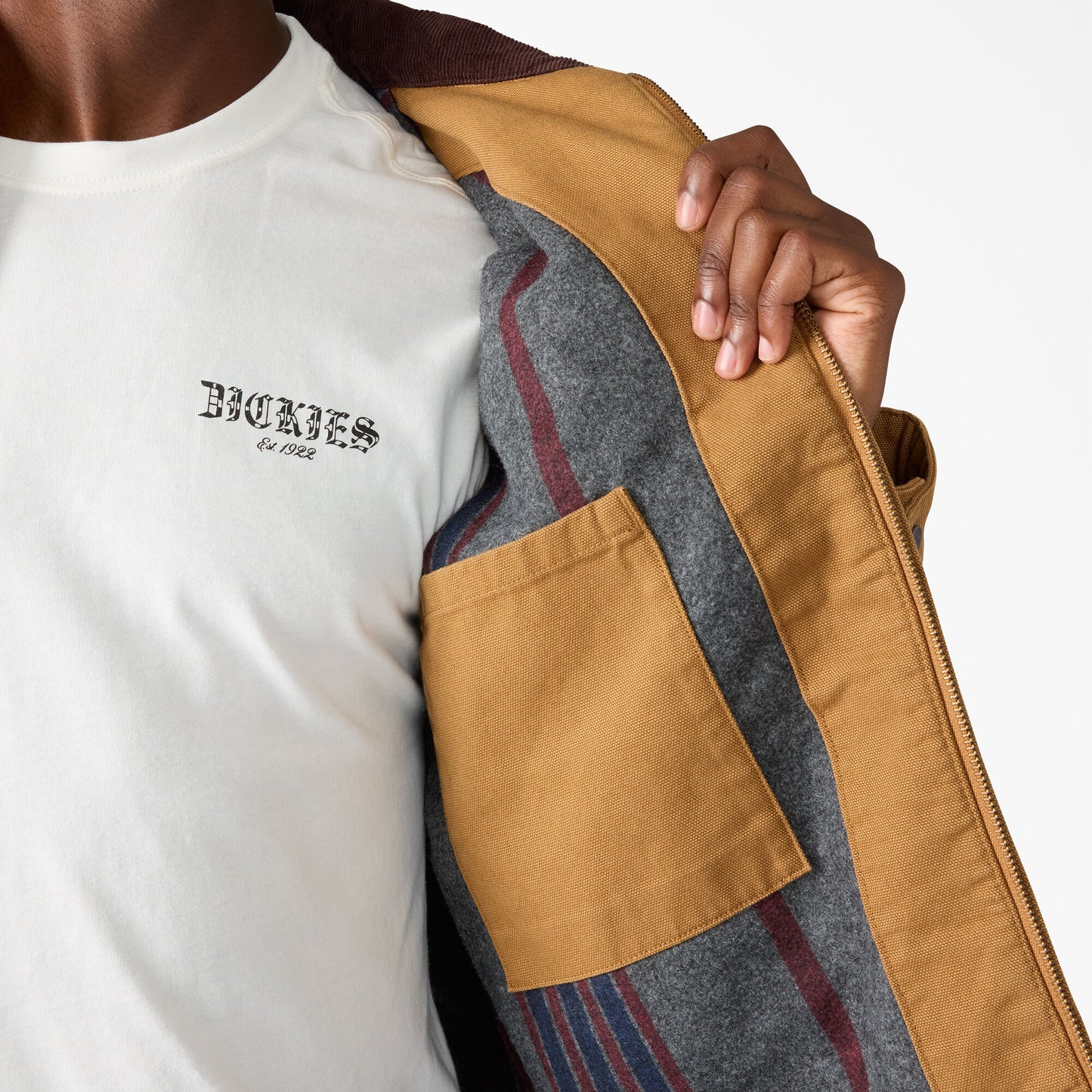 Blanket Lined Duck Canvas Jacket ‘Brown Duck’