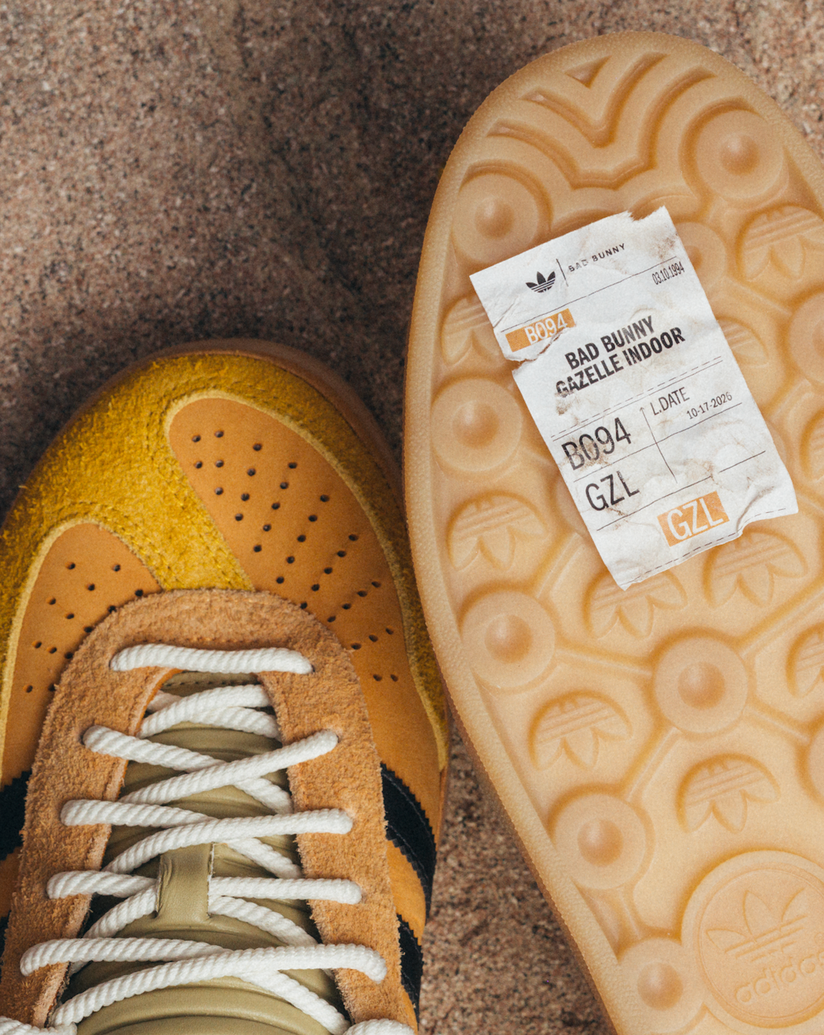 Bad Bunny x adidas Gazelle Indoor "Solar Gold"