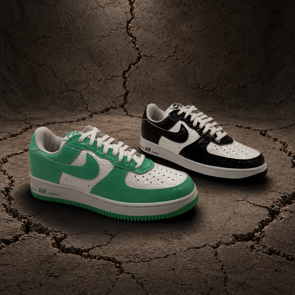 Air Force 1 Cracked Leather "Menta"