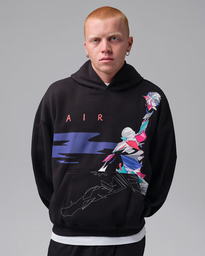 Jordan Brooklyn Oversized Fleece Hoodie by Louis De Guzman "Black"