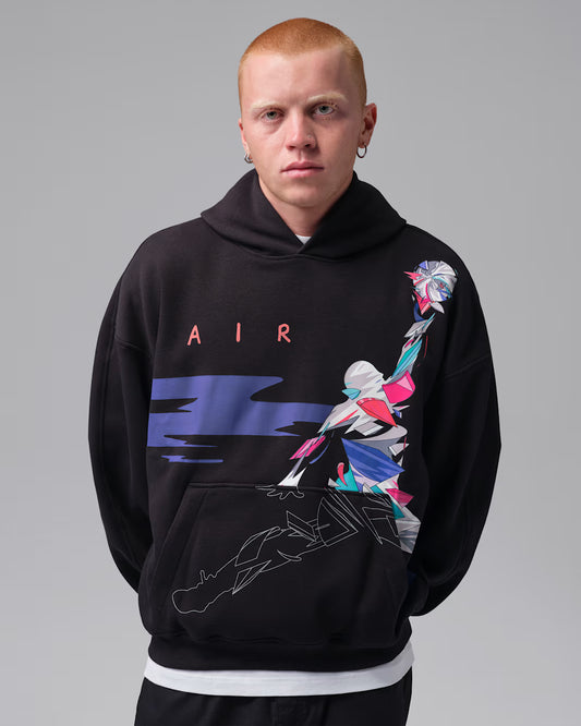 Jordan Brooklyn Oversized Fleece Hoodie by Louis De Guzman "Black"