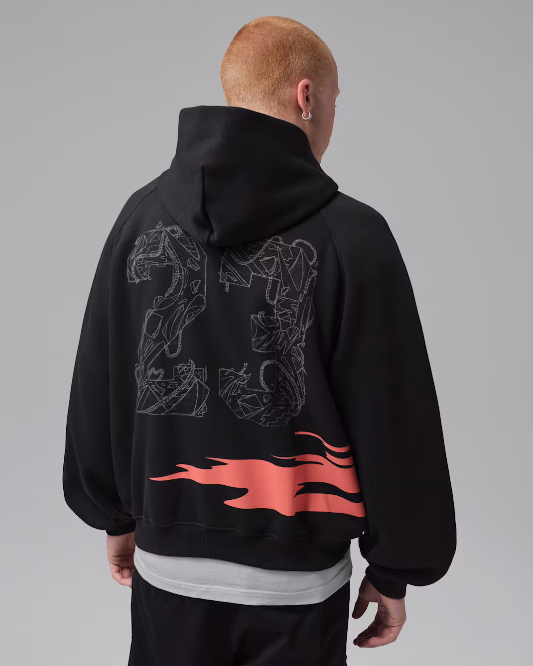 Jordan Brooklyn Oversized Fleece Hoodie by Louis De Guzman "Black"