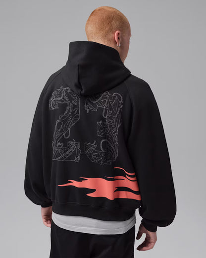 Jordan Brooklyn Oversized Fleece Hoodie by Louis De Guzman "Black"