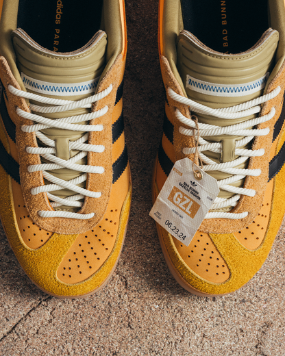 Bad Bunny x adidas Gazelle Indoor "Solar Gold"