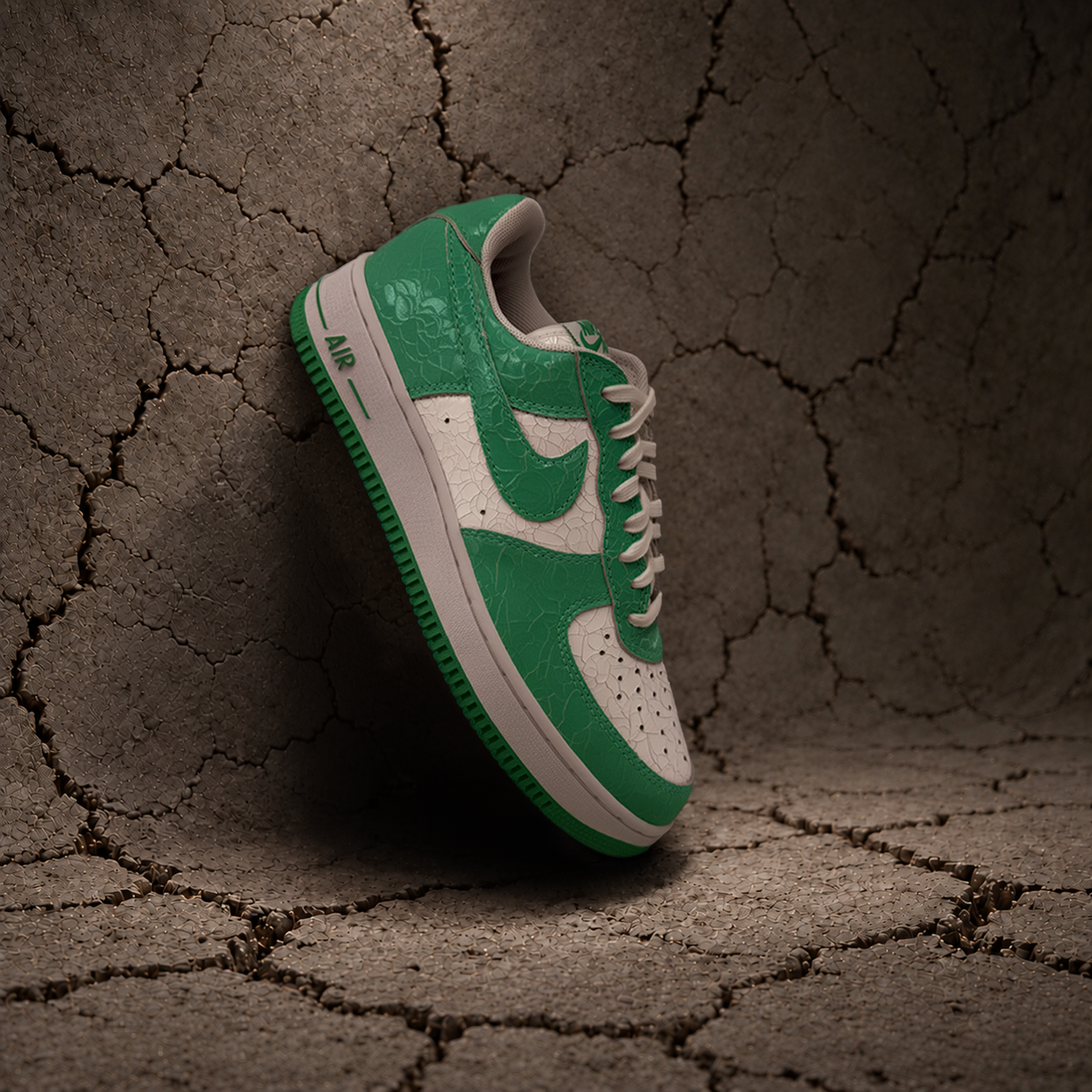 Air Force 1 Cracked Leather "Menta"